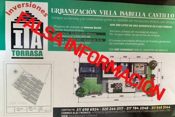 COMUNICADO DE PRENSA  Idear advierte sobre posible estafa con predios de su propiedad